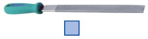 4-kant kvadrat. fil diamant galv. bundet L= 220 mm m/håndtag